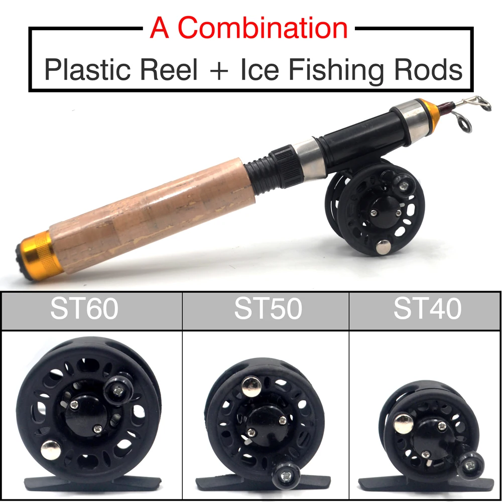 MNFT, 1 комплект, катушка, спиннинговое рыболовное колесо и зимняя ледяная удочка, удилище для льда, комбинированный набор рыболовных снастей, металлические и пластиковые рыболовные колеса