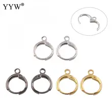 

100PCs/Bag Zinc Alloy earring hoop component plated 12x15x2mm For Jewelry Making Hole:Approx 2mm
