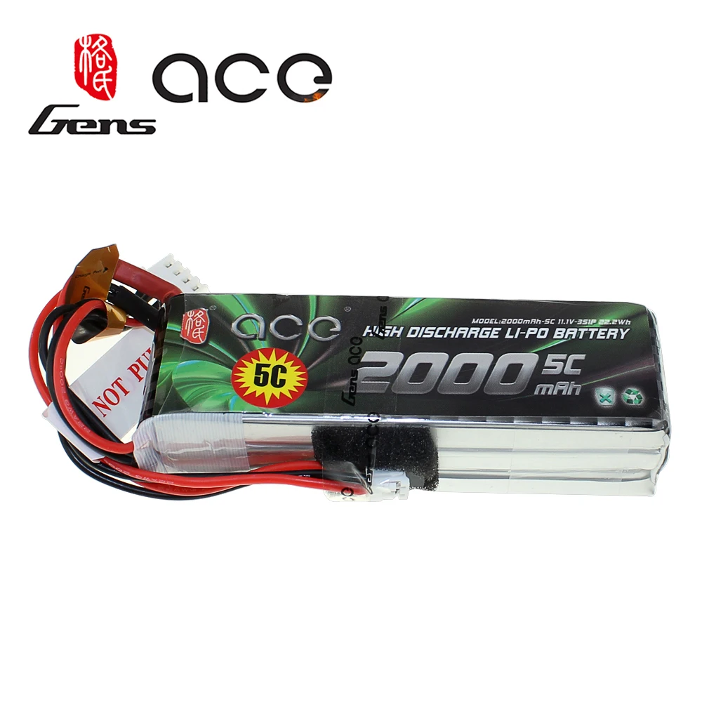 Gens ACE 2S Lipo 3S Аккумулятор 7,4 V 11,1 V 800mAh 1300mAh 1800mAh 2200mAh 3300mAh 4000mAh 5300mAh с разъемом T/XT60