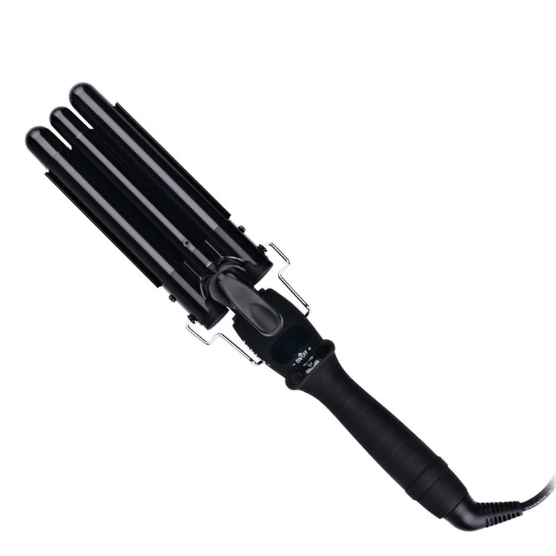 

Professional Curling Iron Wand 3 Barrels Fast Heating Hair Curler New Hair Styling Tool with LCD Display 110-240V, 19mm 30