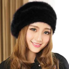 Осенне-зимний модный женский берет, шапка из кроличьей шерсти, утолщенный теплый берет, женская шапка для женщин