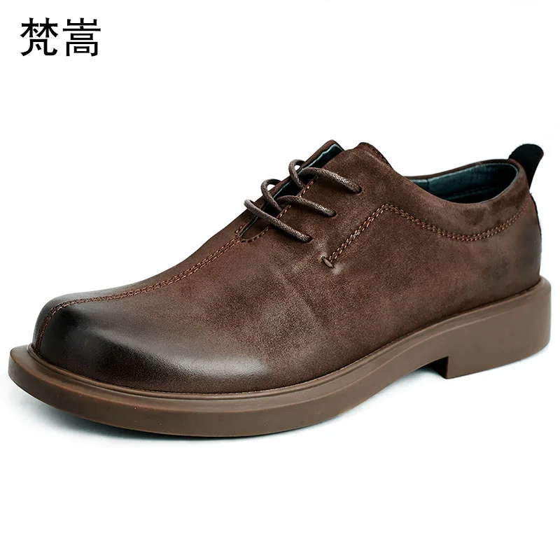 

Men's shoes spring casual shoes men British business men soft bottom cowhide Genuine Leather designer shoes spring autumn