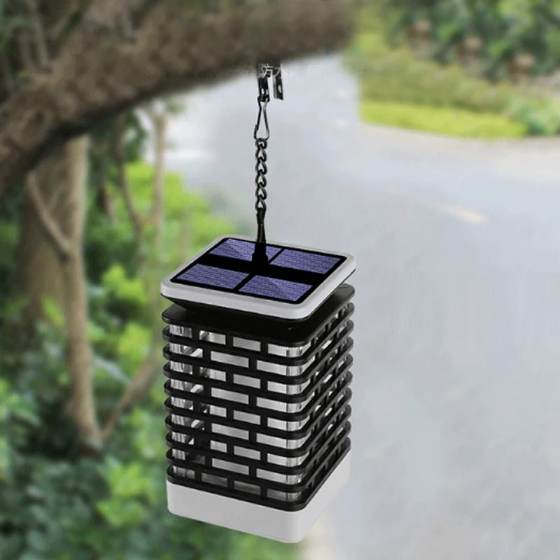 Solar Lights Flicking Flame Outdoor Solar Lantern Lamp Light Solar Powered LED Waterproof Hanging Light For Garden Yard Pathway (18)