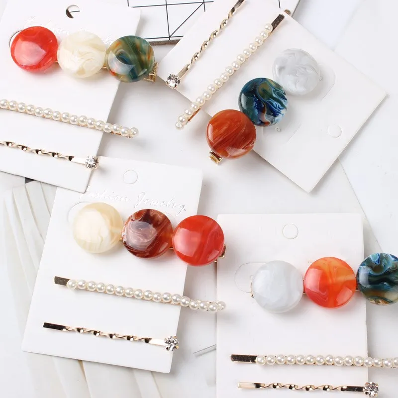 

Jeseca 1Set Kawaii Women Hairpins Pearls Hair Clips for Women Fashion Headwear Sweet Harajuku Retro Hair Accessories Hair Grips