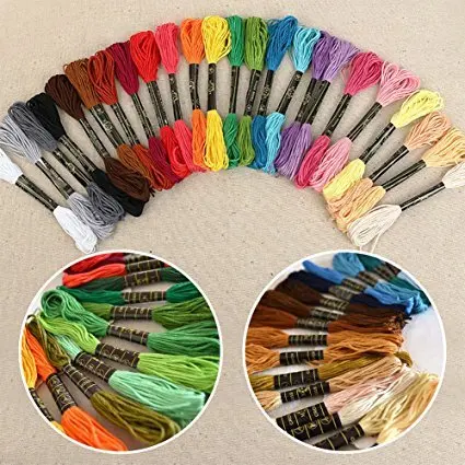 Разные цвета, 100 шт., аналогичные DMC нити для вышивки крестиком, хлопковые нитки для вышивки, для рукоделия, швейные инструменты, аксессуары, мотки, ремесло