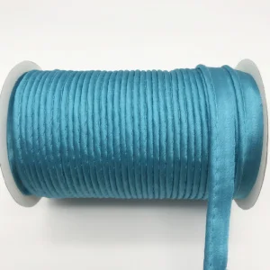 Полиэфирная атласная косая лента, косая лента со шнуром, DIY косая лента, размер: 10 мм-12 мм, 25 ярдов Зеленый, розовый цвет - Цвет: blue2