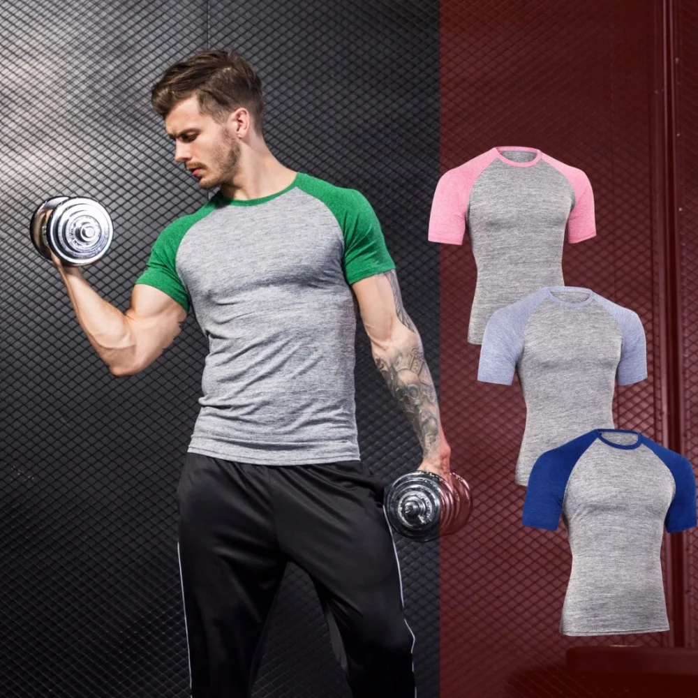 MA51 Men's Running Shirt Workout Gym Fitness Shirt Sports Sweater Short