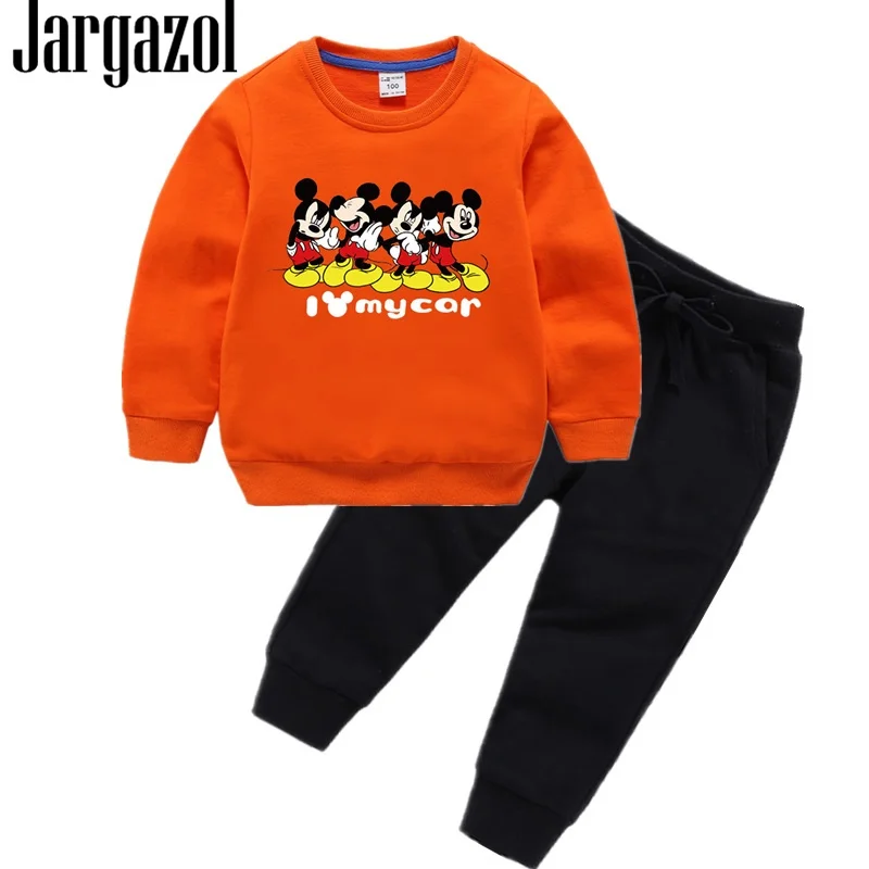 

Toddler Boys Clothing Set Cartoon Mickey Printed 2019 Spring Fall Long Sleeve Sweatshirt&pants Baby Girl Outfits Kids Clothes