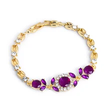 MISANANRYNE роскошный кристалл свадебные браслеты для женщин австрийский кристалл браслет Фиолетовый/черный цвет браслет бижутерия