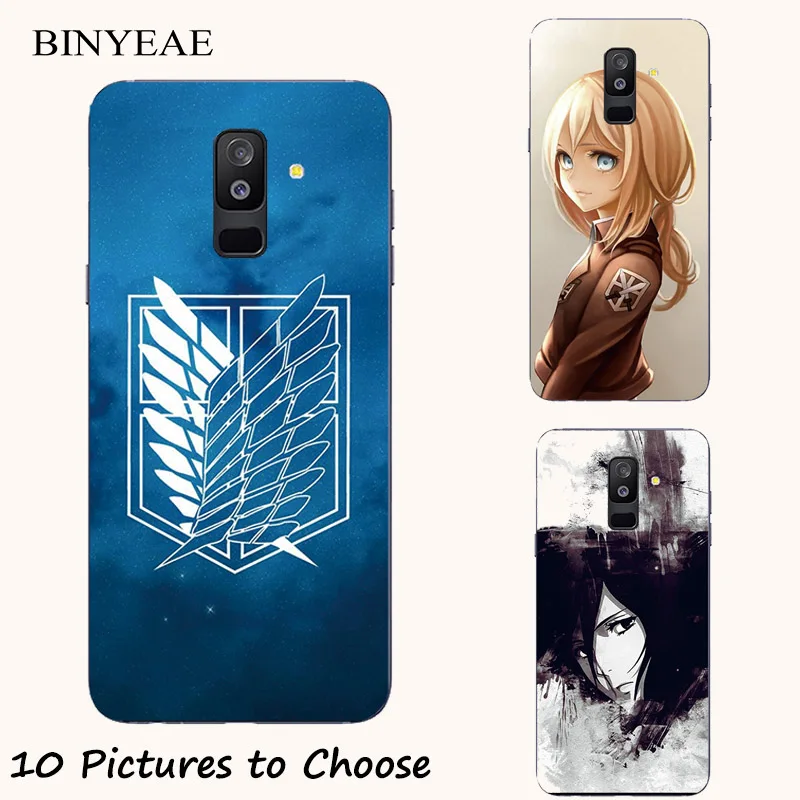 

Attack on Titan Anime Cartoon Painting Case For Samsung Galaxy Note 8 9 S8 S9 S10 S10e A6 A7 A8 A9 Plus 2018 Phone Printed Cover