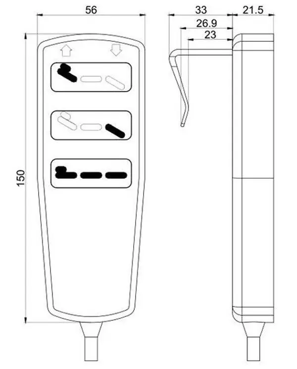 Электрическая регулируемая Больничная койка ручной контроль (8 PIN)|Детали