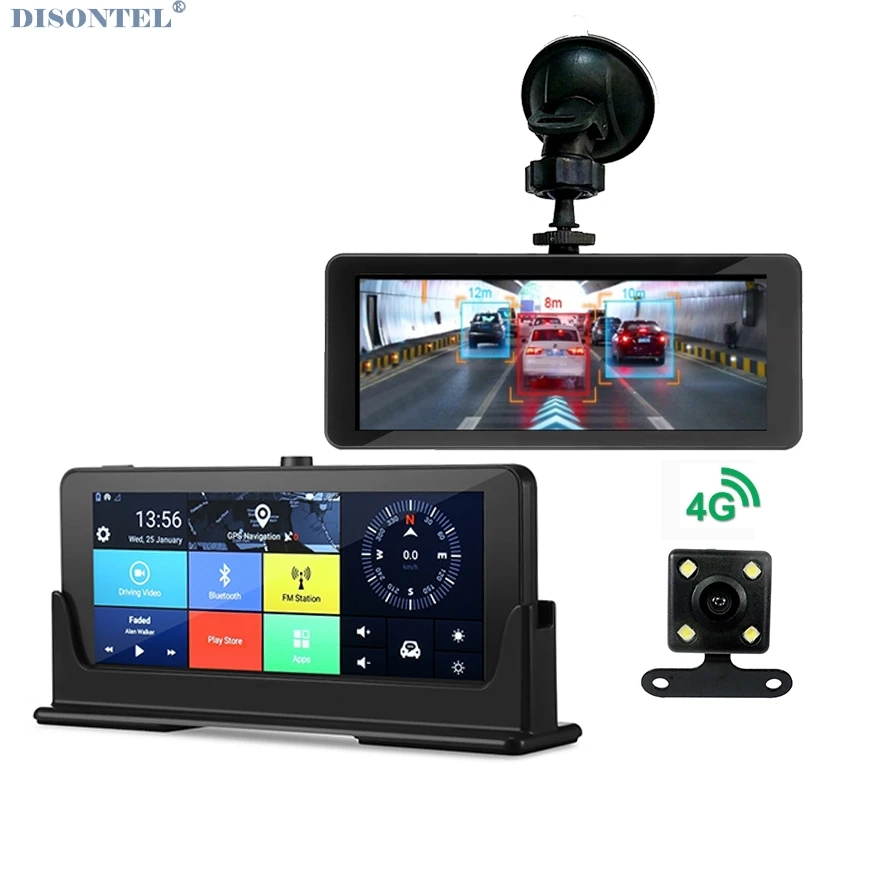 Buy 6.86" 4G Car DVR camera ADAS DVR Full HD 1080P
