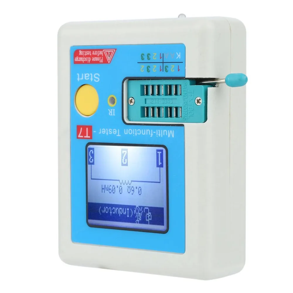 

Quality Transistor Tester TFT Diode Triode Capacitance ESR Meter LCR MOSFET IR Universal Tester Multimeter LCR-T7