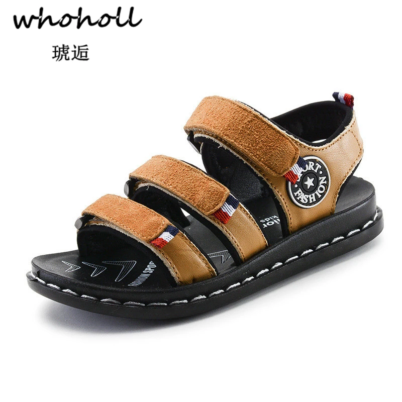 WHOHOLL Brand New Summer Children Beach Boys Sandals Kids Shoes Closed Toe Arch Support Sport Sandals for Boys Eu Size 26-39