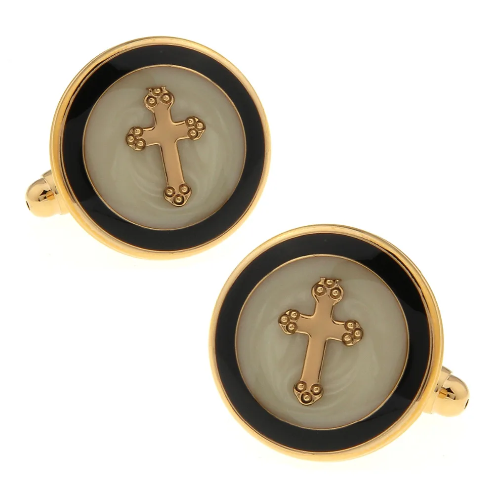 Classic fashion Golden Cross cufflinks Suit Sleeve Cufflinks Wedding