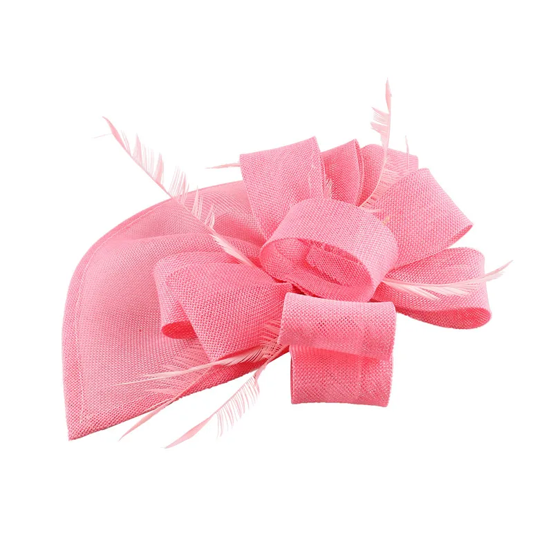 Модные вуалетки шляпа Винтаж Дерби петля красный леди события перо гоночный головной убор аксессуары для волос fedora pillbox шляпы королевский синий