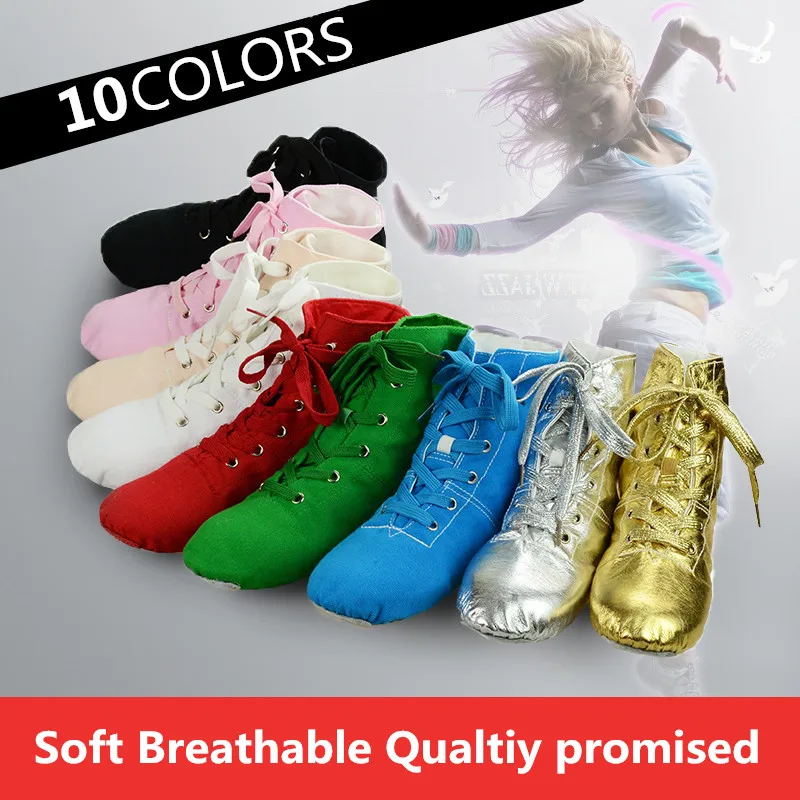 For Sale 8 colors high top jazz dancing cancas shoes Dance Shoes Oxford Lace Up Jazz Sneaker Canvas Jazz Ankle Boots 5141 casual bowknot lace up jazz hat
