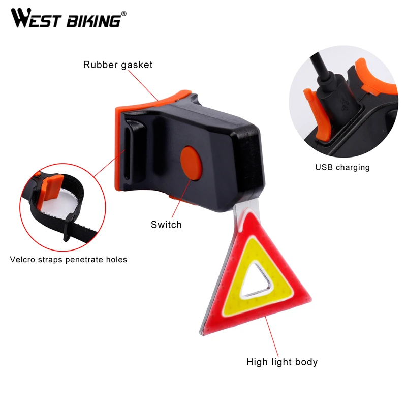 WEST BIKING Cycling Lights Taillight Bike Rear Tube Lights Waterproof USB Rechargeable LED Safe Warning Lamp Bicycle Bike Lights WEST BIKING Cycling Lights Taillight Bike Rear Tube Lights Waterproof USB Rechargeable LED Safe Warning Lamp Bicycle Bike Lights