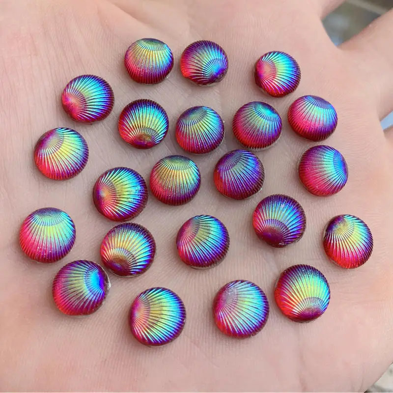80 шт/партия 10 мм круглый AB Reisn shell горный хрусталь Кристалл для DIY Strass Свадебные украшения-HB44