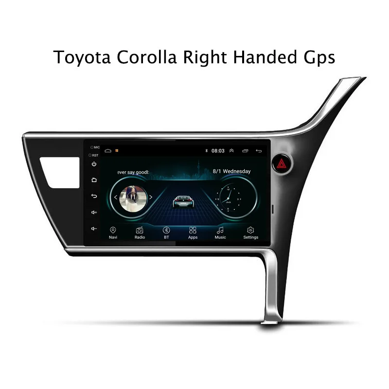 Excellent 10.1" 2.5D IPS Android 8.1 Car DVD GPS Player For Toyota Corolla 2017-2018 right hand Car Radio Stereo Head Unit with Navigation 0 Excellent 10.1" 2.5D IPS Android 8.1 Car DVD GPS Player For Toyota Corolla 2017-2018 right hand Car Radio Stereo Head Unit with Navigation 0