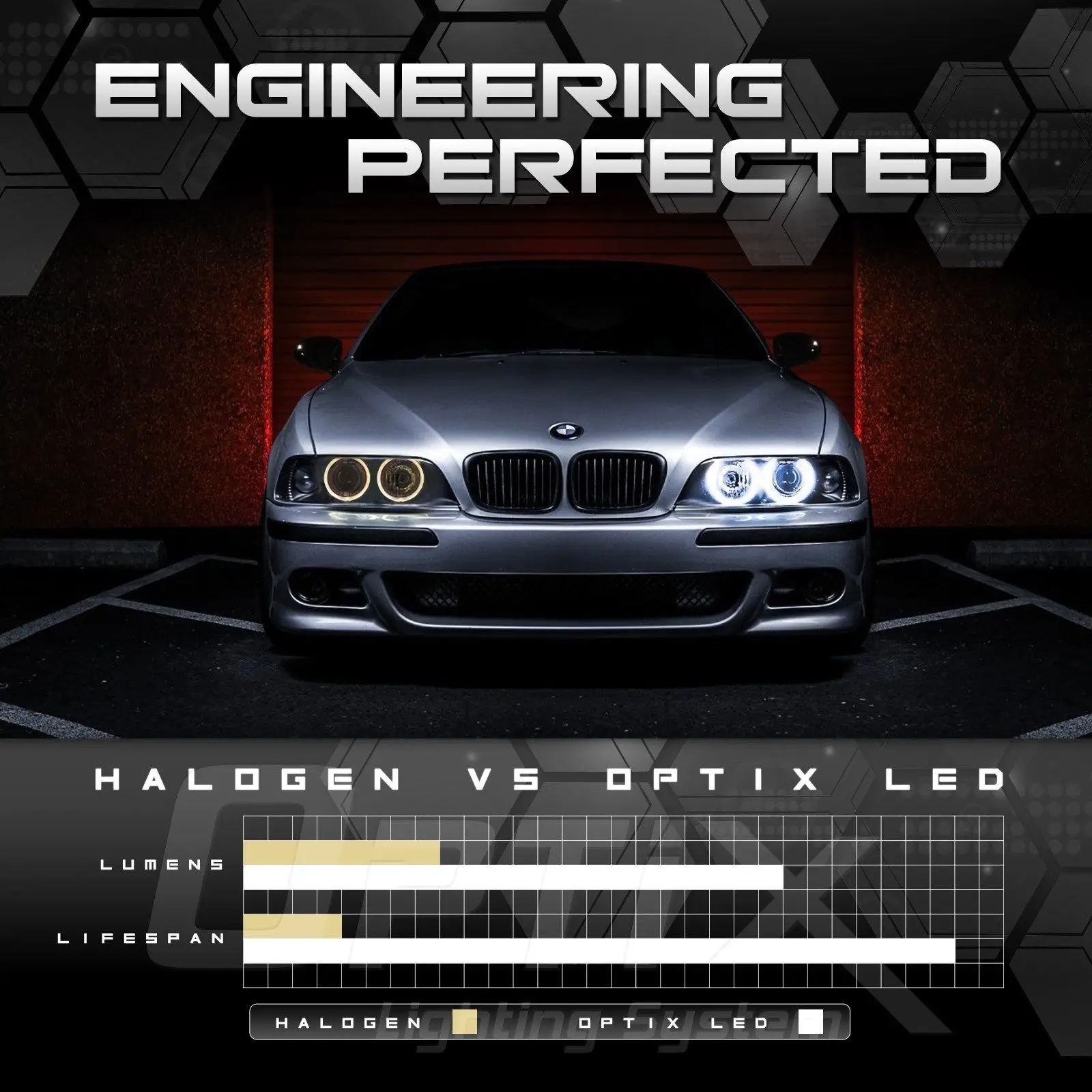 2 шт./компл. для BMW 5 вт CREE светодиодный Angel Eyes галогенные кольцевые лампы 6000K белый