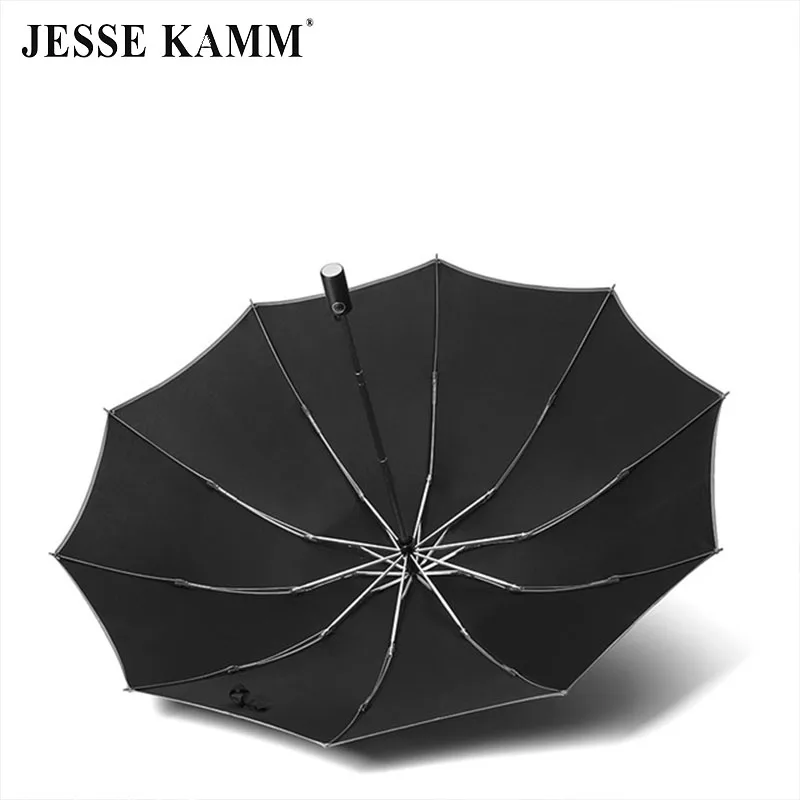 Автоматический зонт JESSE KAMM 10 bone 190T складной тройной Зонт от солнечного дождя для
