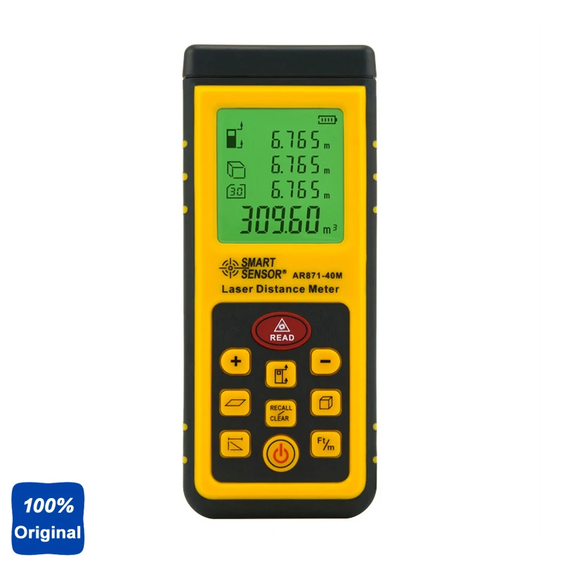 

100% Original AR871 Handheld Portable Digital Laser Distance Meter 0.3~40m