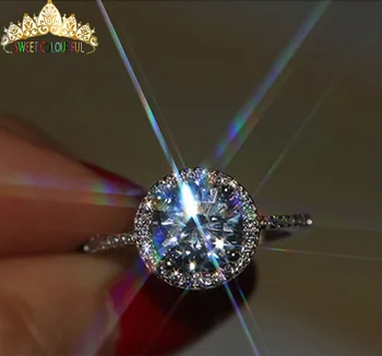 

100% 18K 750Au Gold Moissanite Diamond Ring D color VVS With national certificate MO-00107-01
