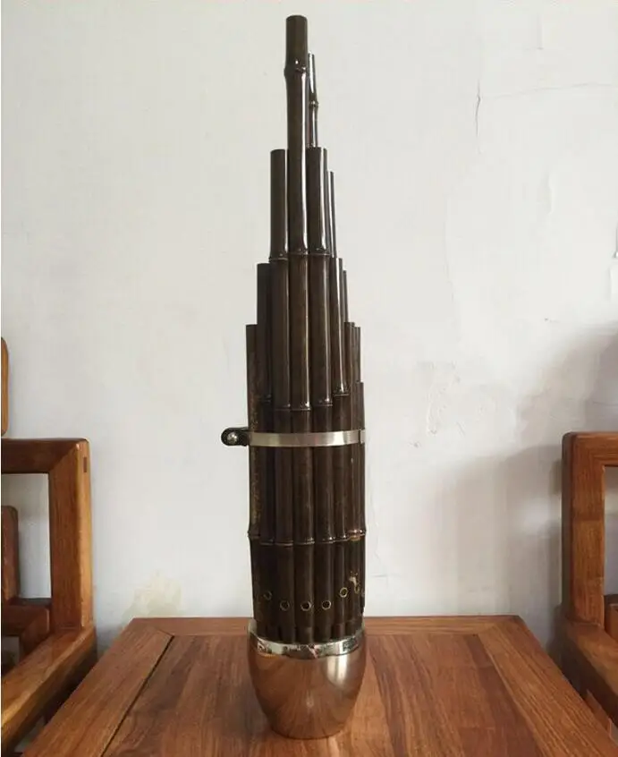 Chinese traditional Musical Instruments BAMBOO SHENG ancient reed pipe wind instrument sheng D tone 17 keys purple bamboo sheng