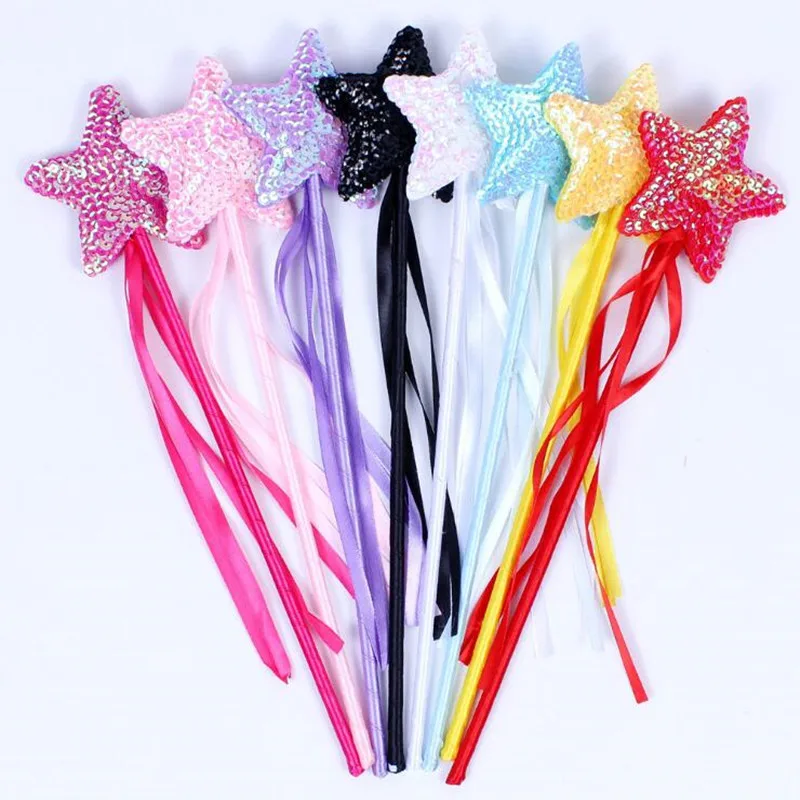 1 Pcs Halloween Day Cute Five Pointed Star Fairy Wand Magic Stick Girl ...