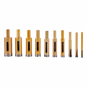 

10Pcs Diamond Drill Bit Set, 6mm-25mm Glass Tile Hollow Core Extractor Remover Tools Diamond Hole Saw for Glass