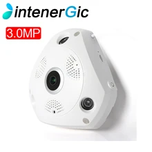 HD Wi-fi de Rede IP Câmera de 3MP 360 Graus Fisheye Panorâmica CCTV Kamera Segurança IR-CUT Áudio em Dois Sentidos Remoto de Armazenamento de Vídeo