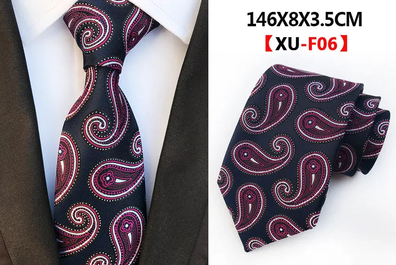 SHENNAIWEI Галстуки для Для мужчин галстук 8 см moda de hombre модные цветочные tie Для Мужчин's Бизнес Свадебные платья галстук 8 см зеленый синий - Цвет: F06