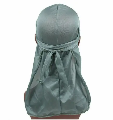 Серый 8 цветов, Мужская дышащая бандана Durag, плотно прилегающая спортивная повязка на голову Du Rag - Цвет: Серый