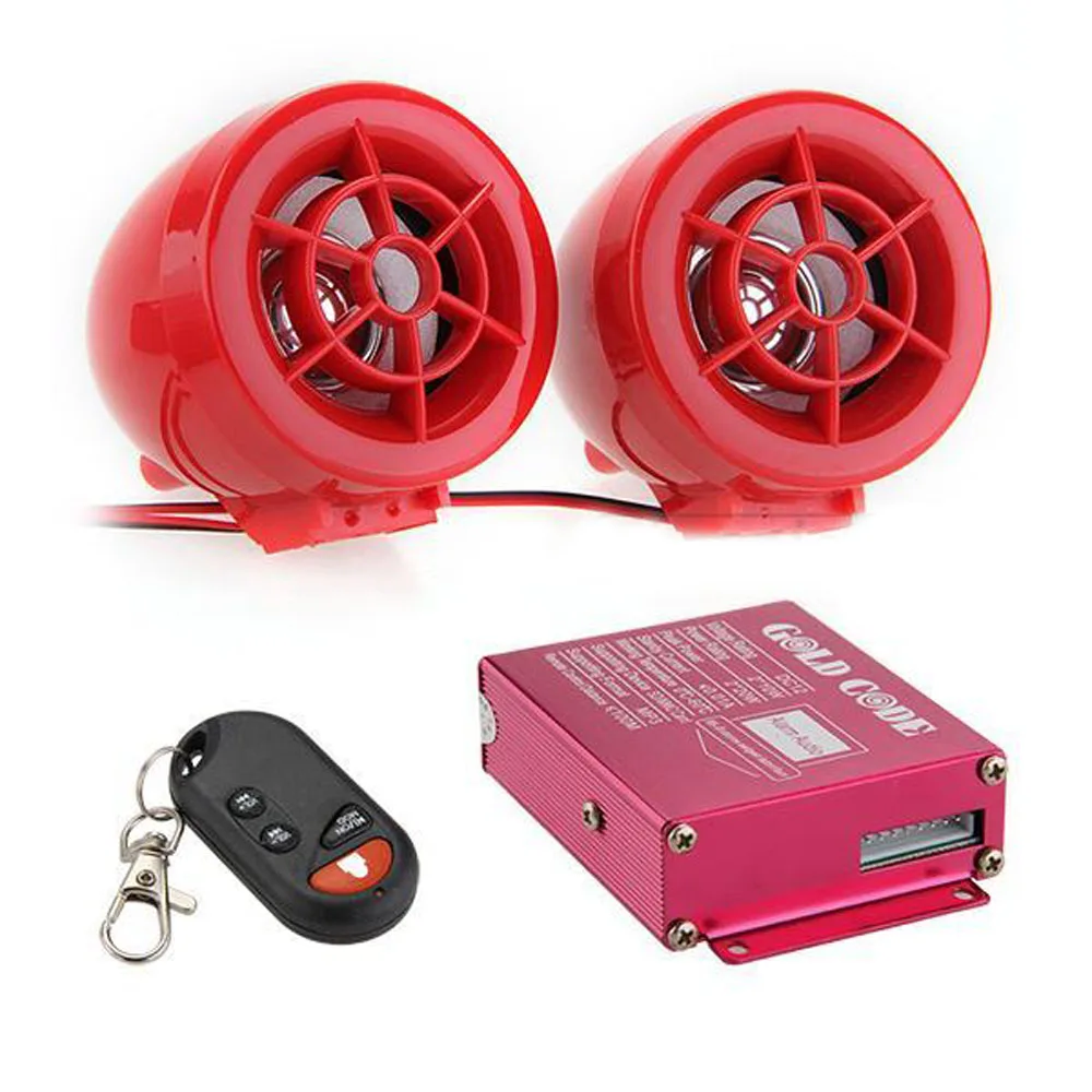 Sistema de Som Remoto sem Fio do Carro da Motocicleta Alto-falantes de Áudio Sistemas de Alarme Rádio Alto-falante Anti-roubo Moto Mp3 Áudio fm Usb sd 9 Automóveis e motos