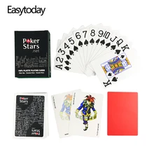 Easytoday 1Pcs/set Plastic Playing Cards Baccarat Texas Hold'em Waterproof Poker Card Table Games 2.48*3.46 Inch Explosion New