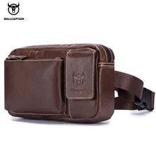 BULLCAPTAIN Винтаж из натуральной кожи Для мужчин многофункциональный талии пакеты Fanny Pack ремень 9,7 Tablet PC телефон мешок кошелек