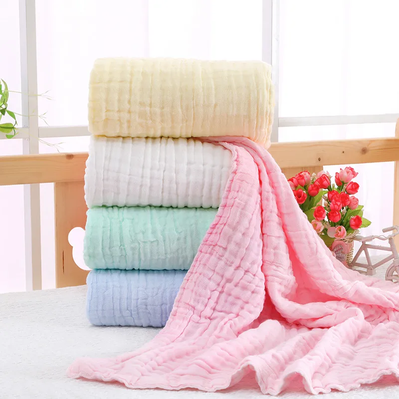 Банное полотенце для новорожденного ребенка 100% хлопок простое Пеленание Одеяло 2019 Новое поступление 6 слоев Марлевое полотенце детское