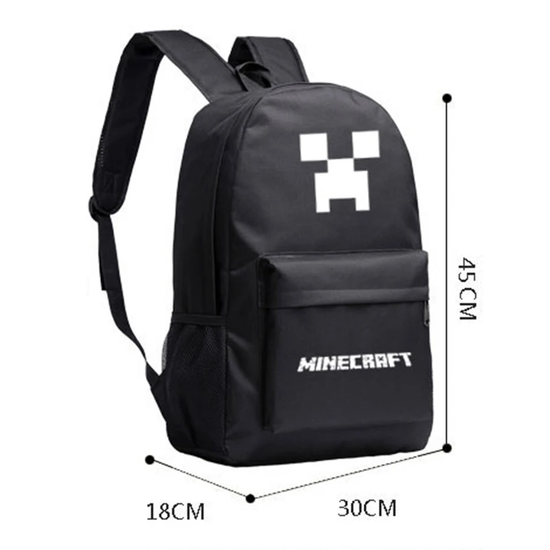 Minecraft Teenage Backpack Luminous Boys Girls School Bag Women Women Travel Game Pattern Rucksack Mochila Schoolbag BP0250 (7)