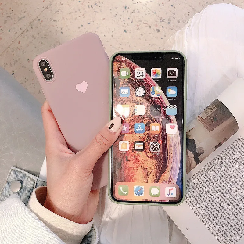 سيليكون Capinha حقيبة لهاتف أي فون 8 8 زائد 7 7 زائد حالات الحلوى جراب هاتف ل iphone 6s 6s زائد X XR XS ماكس 10 حالات غطاء كوكه