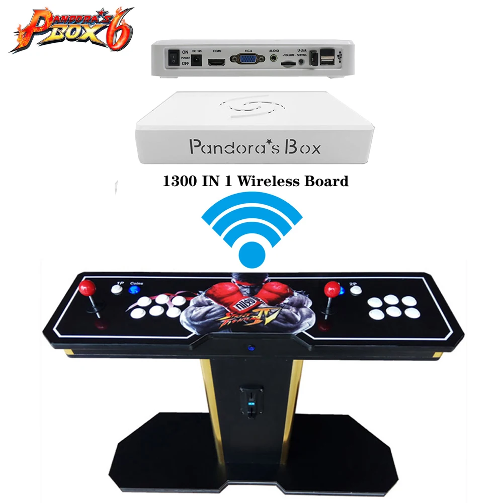 

2019 Low Price Wireless Pandora Box 6 console with 1300 in s game