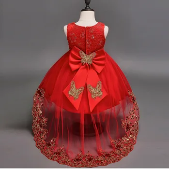 

KEAIYOUHUO 2020 Children Clothing Summer Girls Wedding Dress Sleeveless Costume For Kids Dresses Bow Girls Party Princess Dress