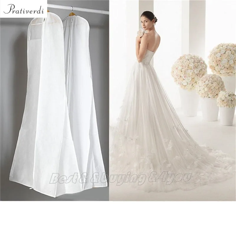 

1x Wedding Dress Cover Storage Bags Dustproof Large Breath Bridal Gown Garment 160/170/180CM Free Shipping