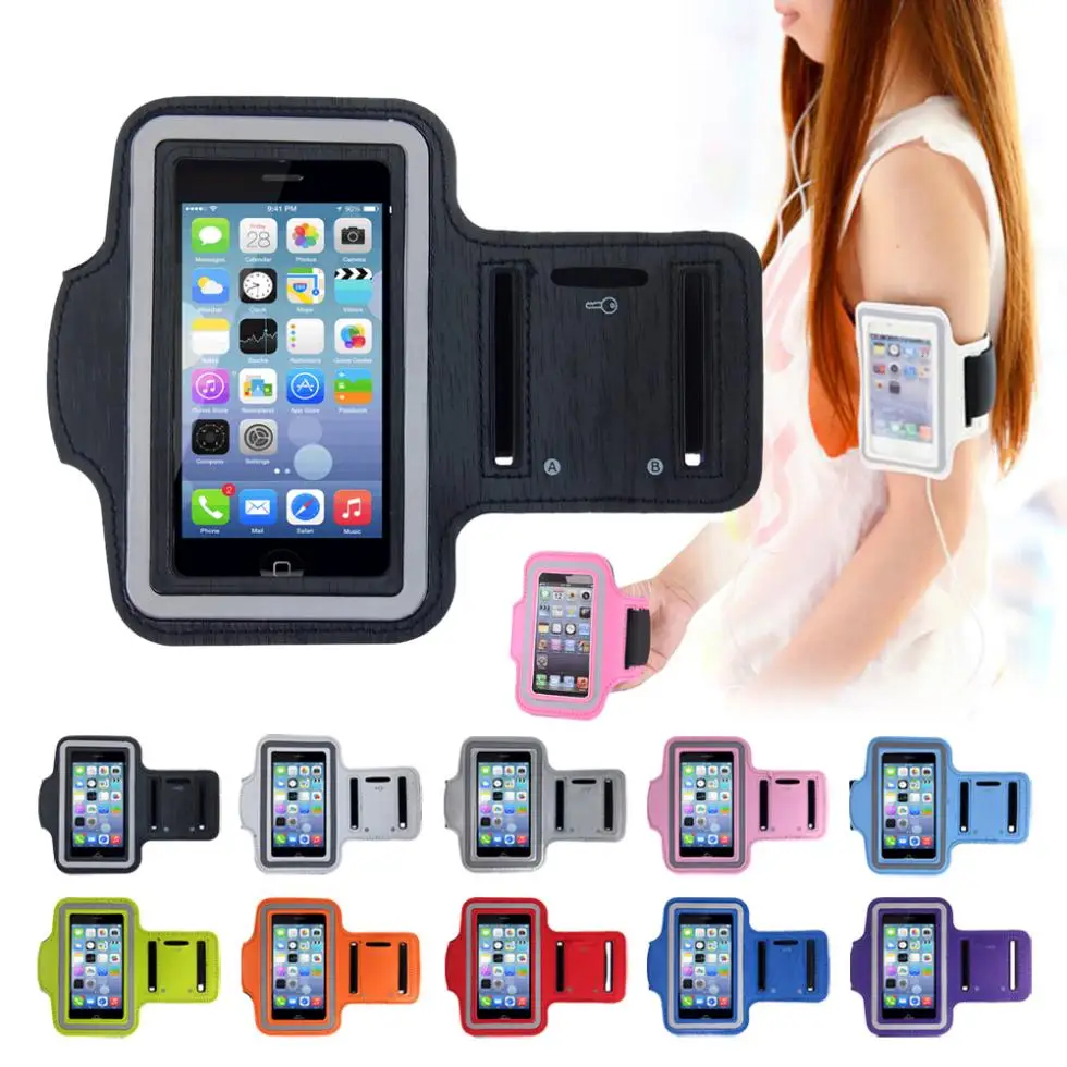 Goede Voor iphone SE Verstelbare SPORT GYM Armband Tas Case voor apple iphone 5 5 s 5C Waterdichte Jogging Arm Band mobiele Telefoon Riem Cover