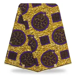 2018 Африканский принт ткани 6 метров ткани оптовая продажа ткань с батиком в африканском стиле супер воск Hollandais Анкара ткань F255-2