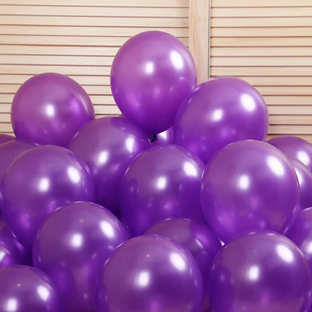 30 шт./лот, 10 дюймов, 1,5 г, жемчужно-розовые, белые резиновые надувные шарики для праздника, свадьбы, украшения, для дня рождения, вечеринки, воздушные шары, товары для свадьбы - Цвет: Purple