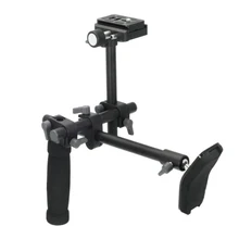 Réflex Digital de la manija ayuda del hombro del aparejo hombro soporte estabilizador Rig placa de liberación rápida para A7 R A7II cámara de vídeo Digital DVD