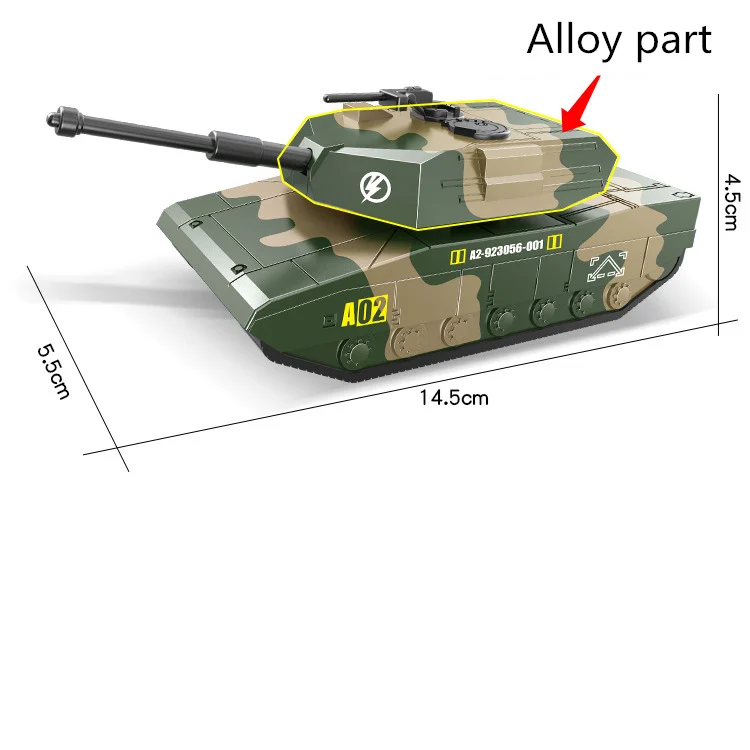Детский Сплав ABS военная модель моделирование автомобиля Танк транспорт вертолет бронированный автомобиль литье под давлением подарок на день рождения набор игрушек - Цвет: 1.tan ke