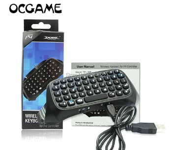 

OCGAME high quality Mini Bluetooth Wireless Chatpad Message Keyboard for PS4 Controller Black