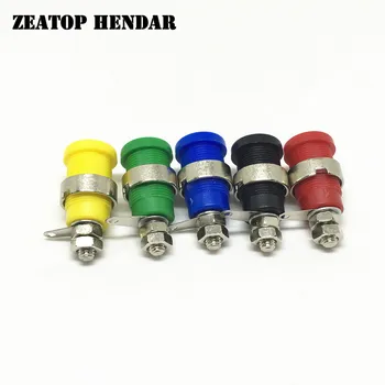 

200Pcs 5 Color 4MM Banana Jack Socket Nut Washer for Multimeter Oscilloscope Binding Post Connector
